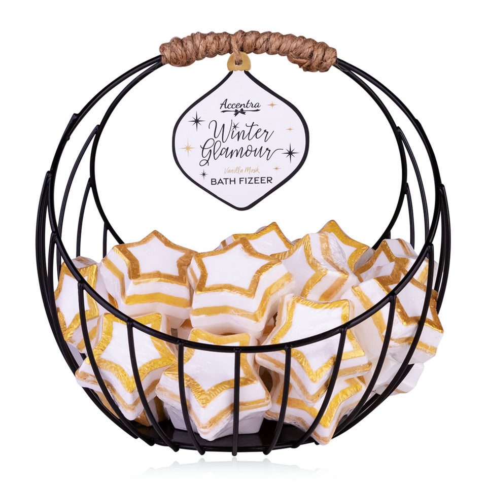 Badefizzer weiß gold Winter Glamour 30g Stern ACCENTRA 3563410 ACCENTRA 3563410 30g Stern