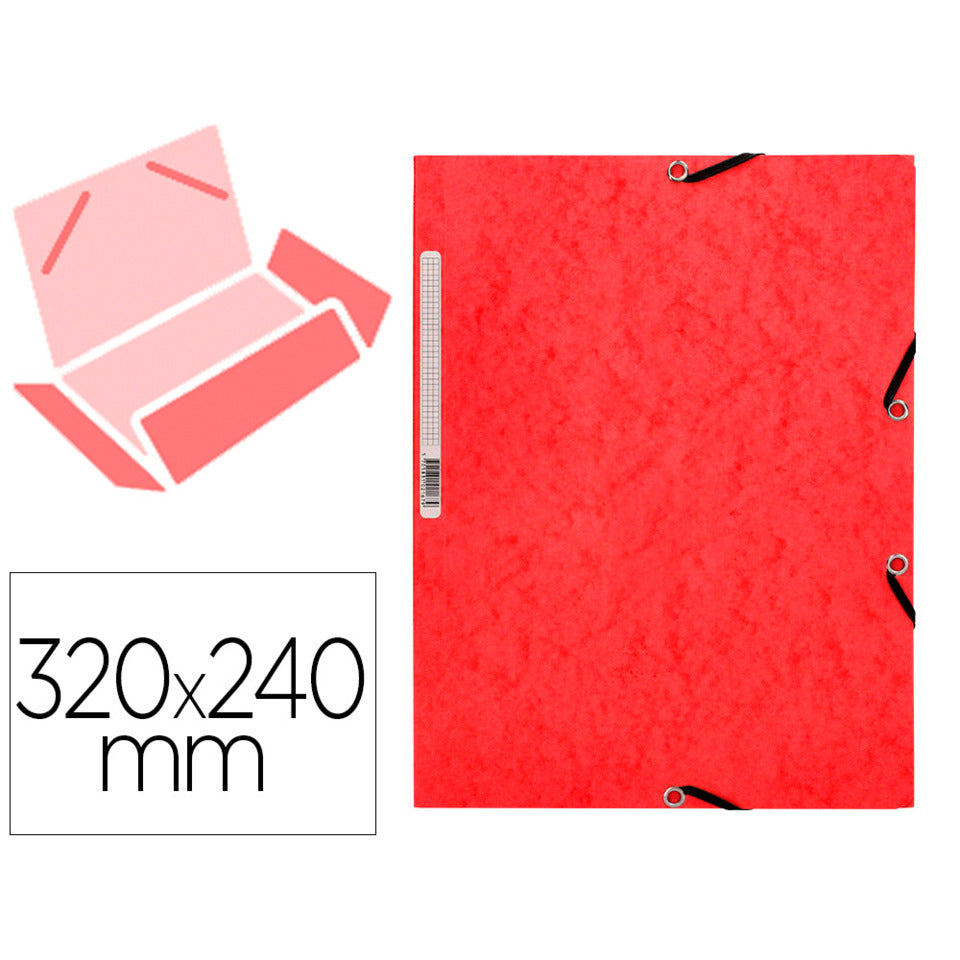 Gummizugmappe, A4, Karton, rot Q-CONNECT KF02165