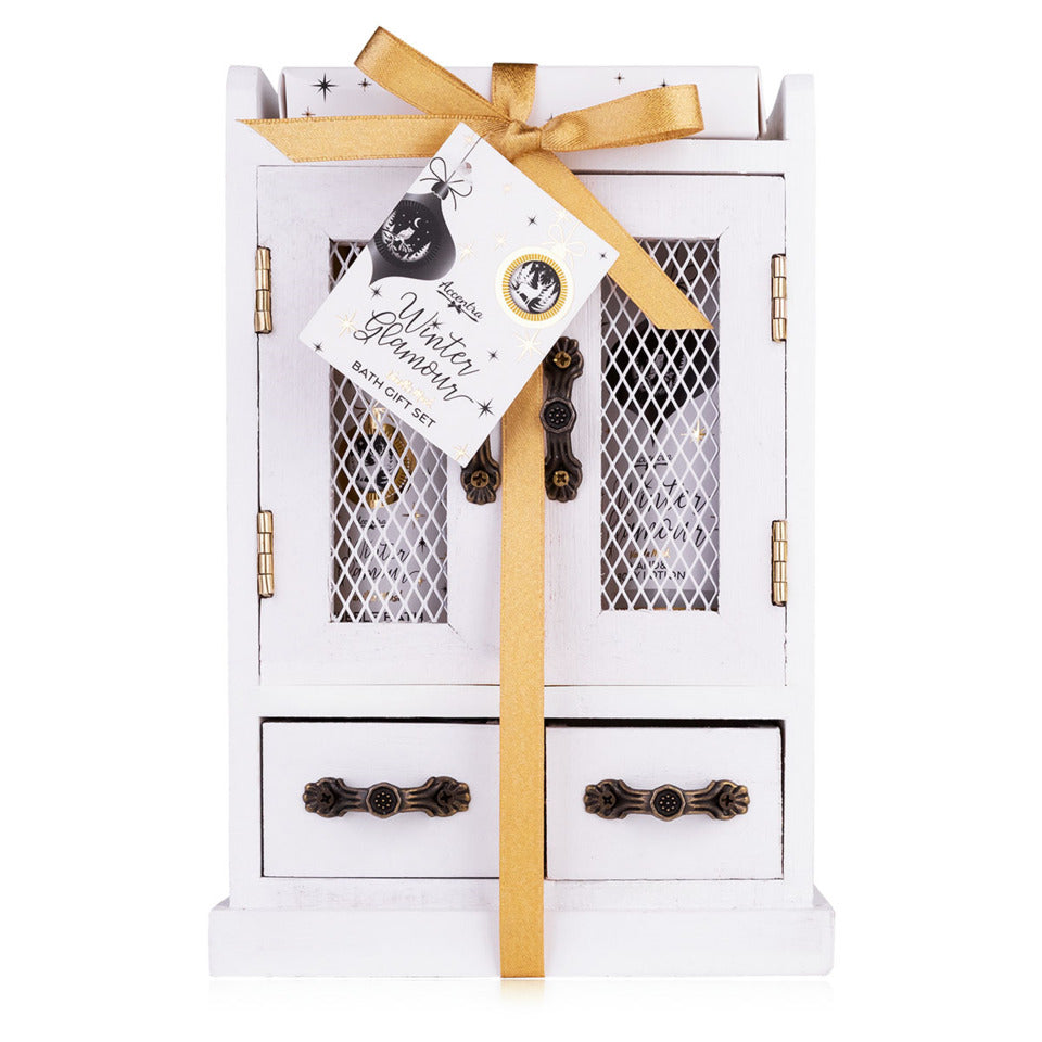 Badeset Holzschrank  Winter Glamour weiß ACCENTRA 6063745 ACCENTRA 6063745 Holzschrank