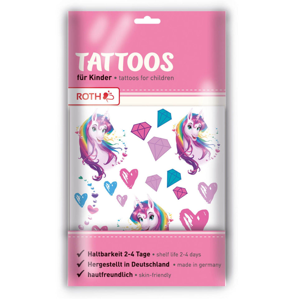 Kinder-Tattoos Einhornportrait ROTH 89335