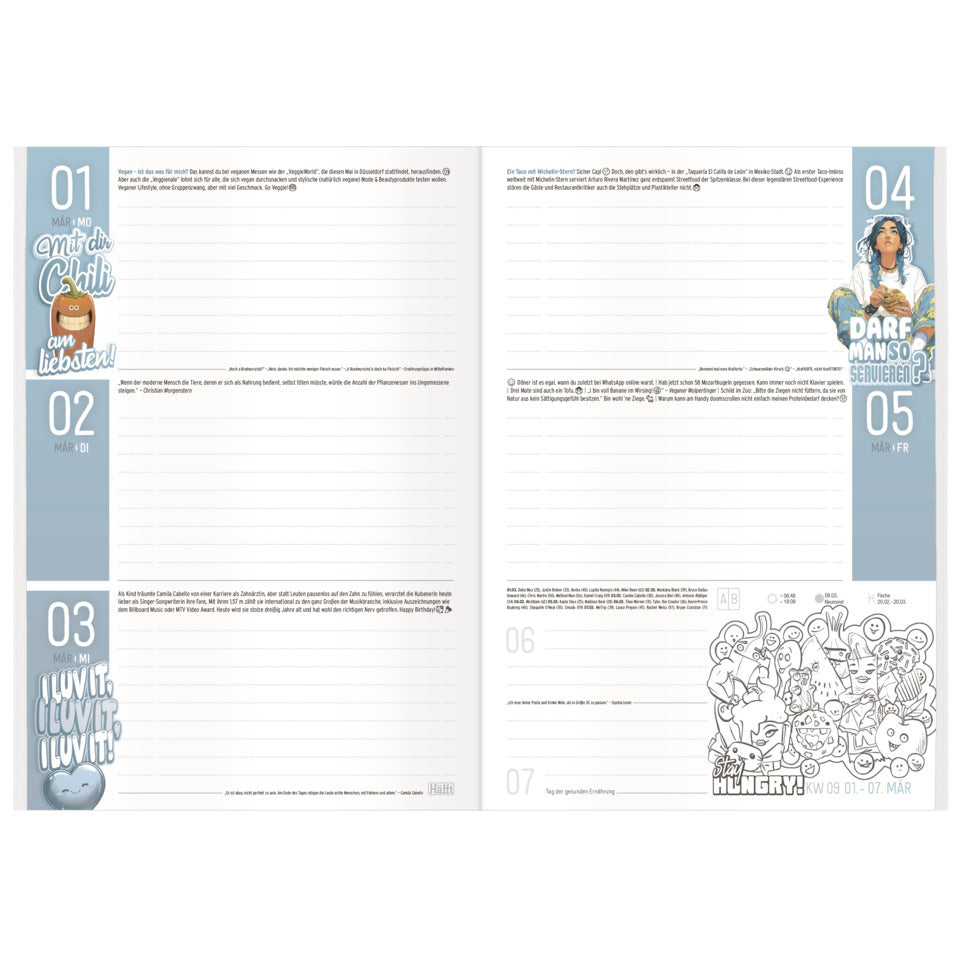 Schülerkalender 2026/27, A5, 70g/m², 80 Blatt, 1W/2S, sortiert HÄFFT 11093-2