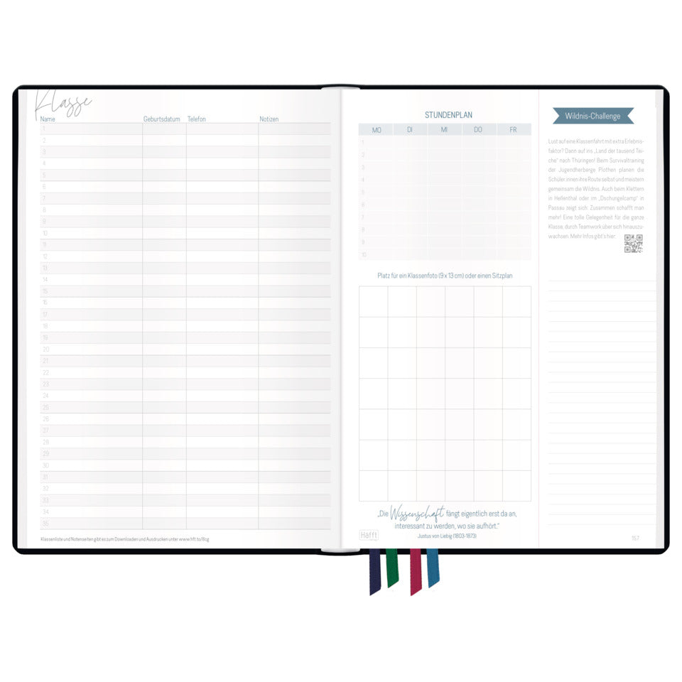 Lehrerkalender 2026/27, A5+, 90g/m², 120 Blatt, Hardcover, 1W/2S, sortiert HÄFFT 11178-6