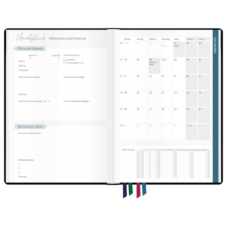 Lehrerkalender 2026/27, A5+, 90g/m², 120 Blatt, Hardcover, 1W/2S, sortiert HÄFFT 11178-6