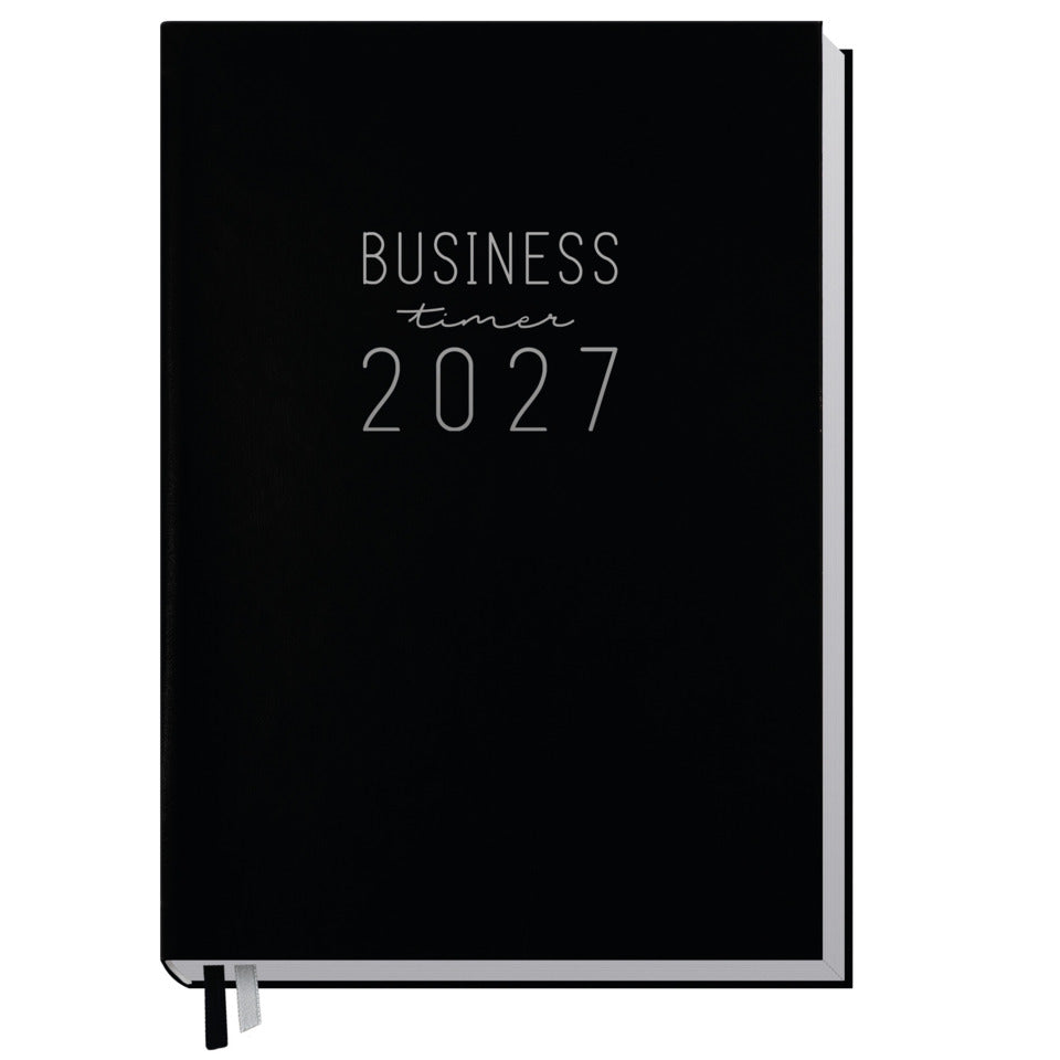 Business-Timer Classic 2027, A5, 87 Blatt, 100g/m², Kunstleder, 1W/2S, schwarz HÄFFT 11308-3
