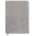 Business-Timer Classic 2027 2027, A5, 100g/m², 87 Blatt, Kunstleder, 1W/2S, grau-rosé HÄFFT 11313-0