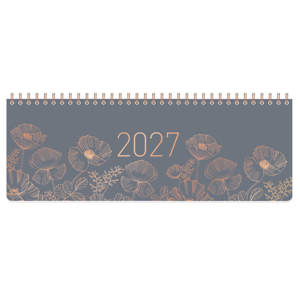 Tischkalender Büro & Schule Poppy 2027, 29,7 x 11 cm, 100g/m², 1W/1S HÄFFT 11349-9