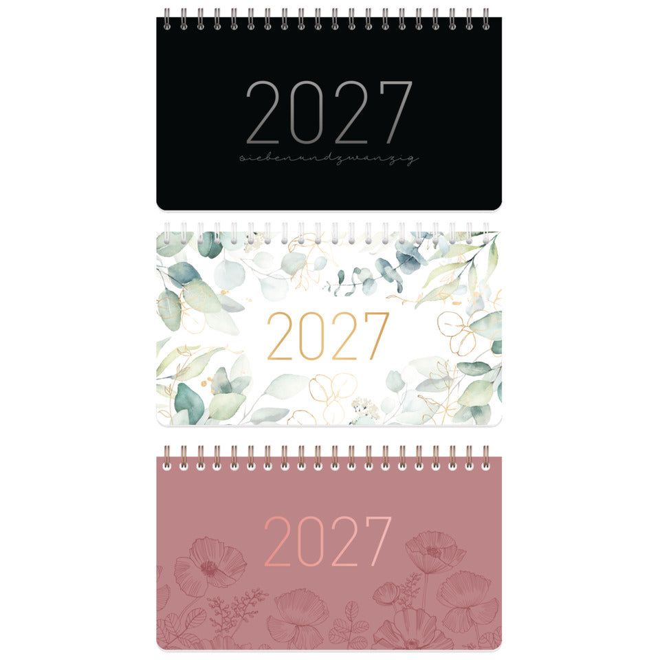 Tischkalender Büro & Freizeit Pocket 2027, 16 x 10 cm, 100g/m², 1W/2S, sortiert HÄFFT 11352-0