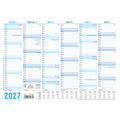 Tafelkalender Classic 2027, A4 quer, 400g/m², 6M/1S, blau HÄFFT 11365-1