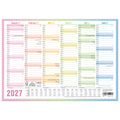 Tafelkalender Premium Rainbow 2027, A4 quer, 850g/m², 6M/1S HÄFFT 11368-5 HÄFFT 11368-5  6 Monate pro Seite