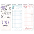 Wandkalender Du+Ich 2027, 16,5 x 42 cm, 140g/m², 1M/1S, 3 Spalten HÄFFT 11388-9 HÄFFT 11388-9 3 Spalten f. Liebespaare