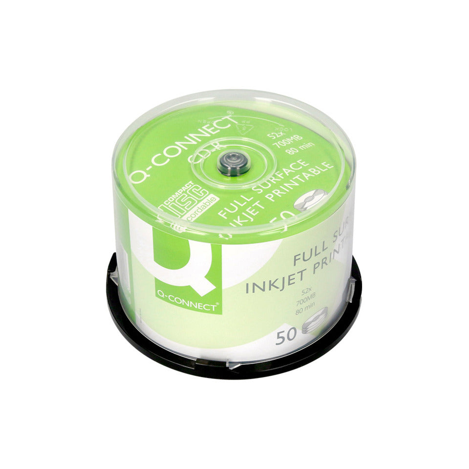 CD-R 50er Spindel bedruckbar inkl. URA, 700MB, 80Min Q-CONNECT KF18020 Q-CONNECT KF18020 700Mb80Min