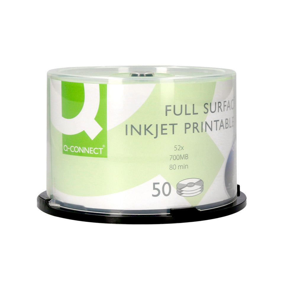CD-R 50er Spindel bedruckbar inkl. URA, 700MB, 80Min Q-CONNECT KF18020 Q-CONNECT KF18020 700Mb80Min