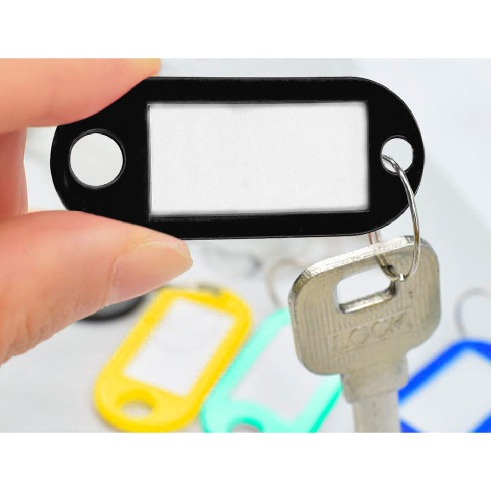 Schlüsselanhänger, 10 Stück, schwarz Q-CONNECT KF10875