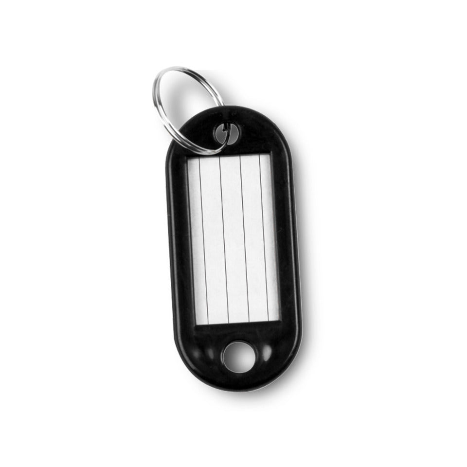 Schlüsselanhänger, 10 Stück, schwarz Q-CONNECT KF10875