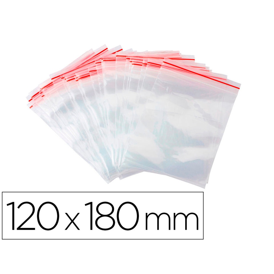 Druckbandbeutel, 120x180mm, 100 Stück, transparent Q-CONNECT KF11354 Q-CONNECT KF11354 ohne Schreibfeld