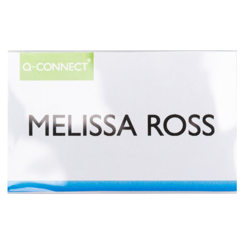 Namensschild soft mit Magnet, 90 x 54 mm, PVC, 25 Stück, transparent Q-CONNECT KF14138 Q-CONNECT KF14138 90x54mm