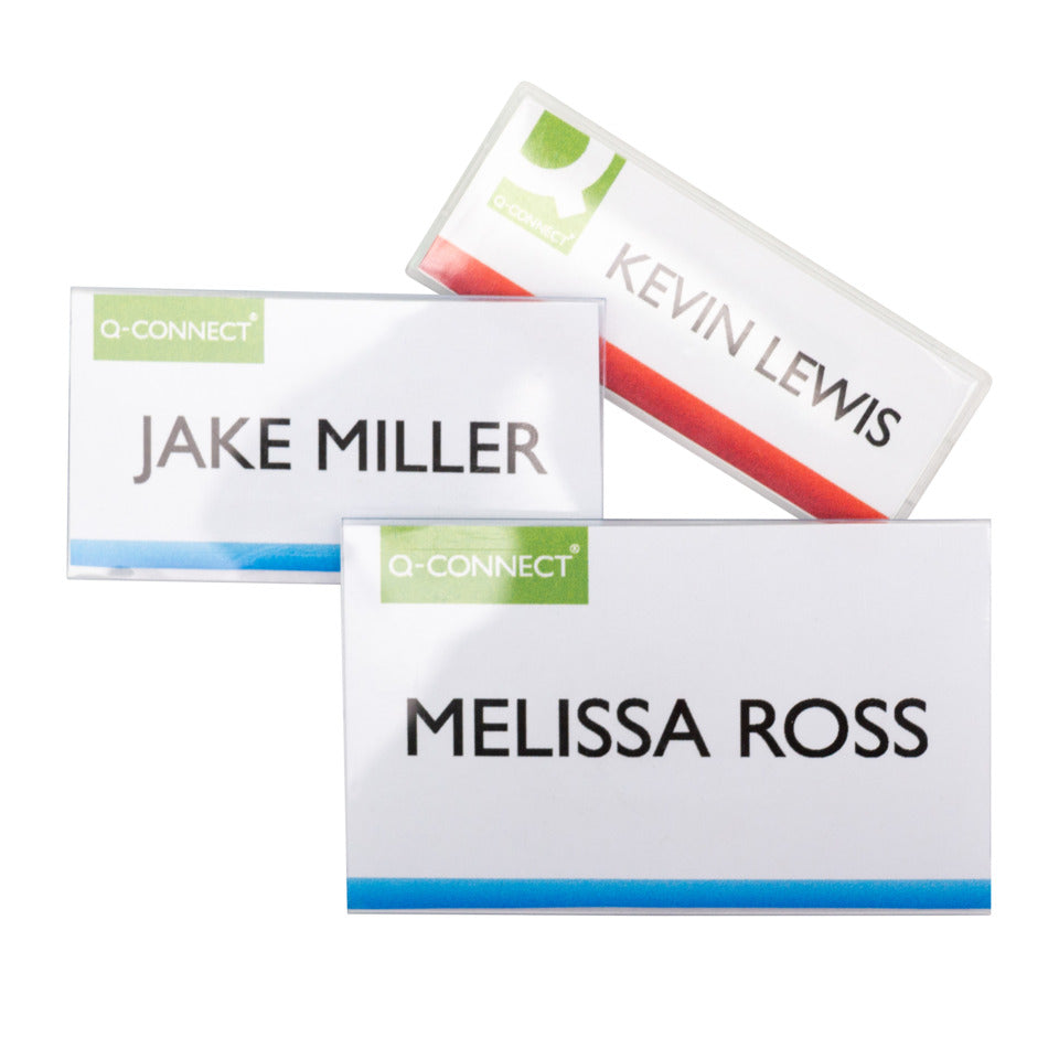Namensschild soft mit Magnet, 90 x 54 mm, PVC, 25 Stück, transparent Q-CONNECT KF14138 Q-CONNECT KF14138 90x54mm