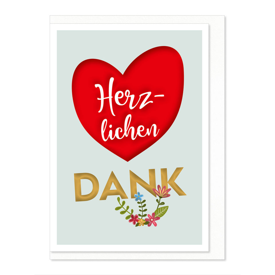 Dankkarte Danke Karton Bild KOMMA³ 08-025 KOMMA³ 08-025 Bild