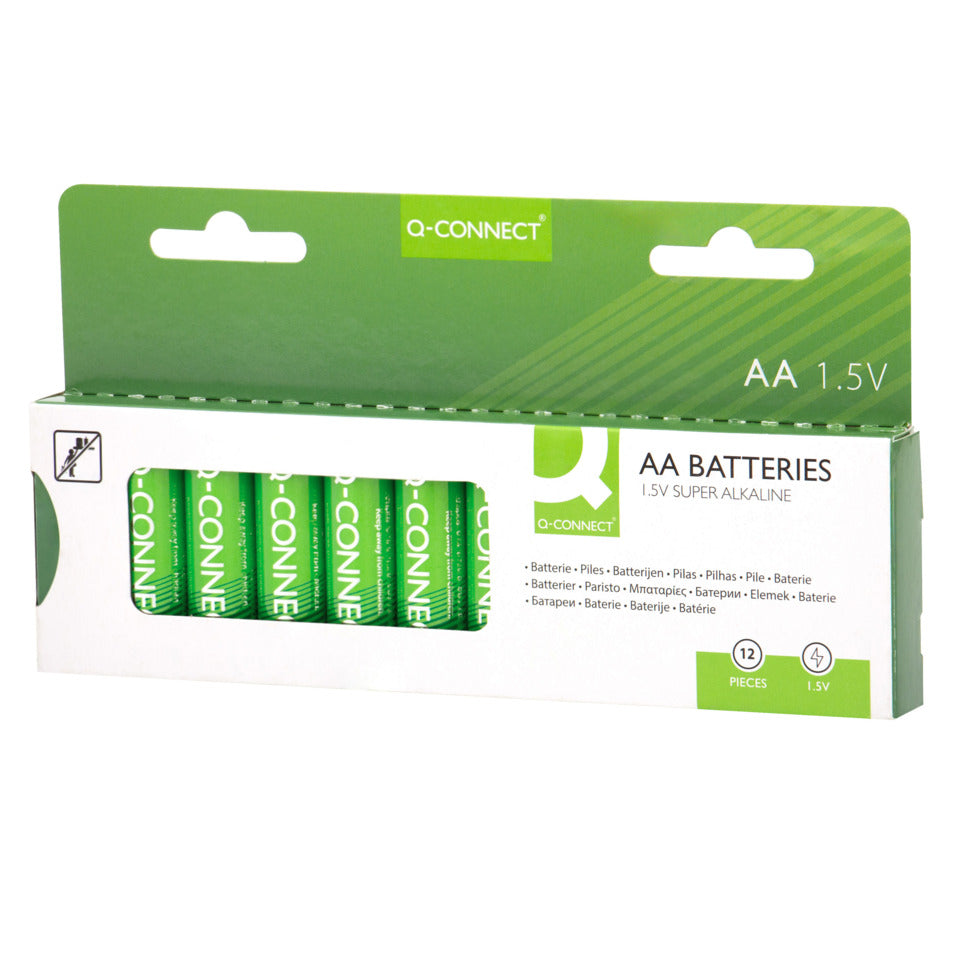 Batterie Alkali-Mangan, LR6/AA/Mignon, 12 Stück Q-CONNECT KF00644 Q-CONNECT KF00644 Mignon