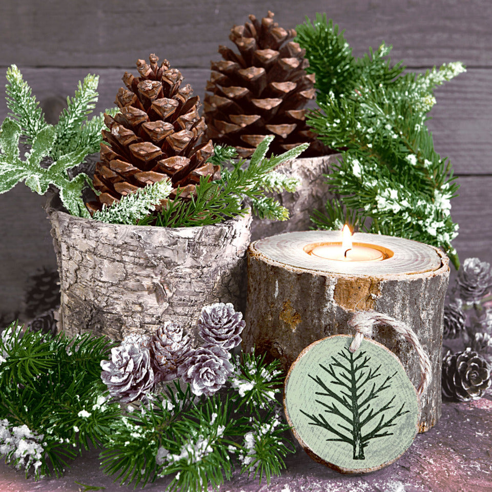 Weihnachts-Zelltuchserviette, 33 x 33 cm, 3-lagig, 20 Stück PAPER+DESIGN 600249