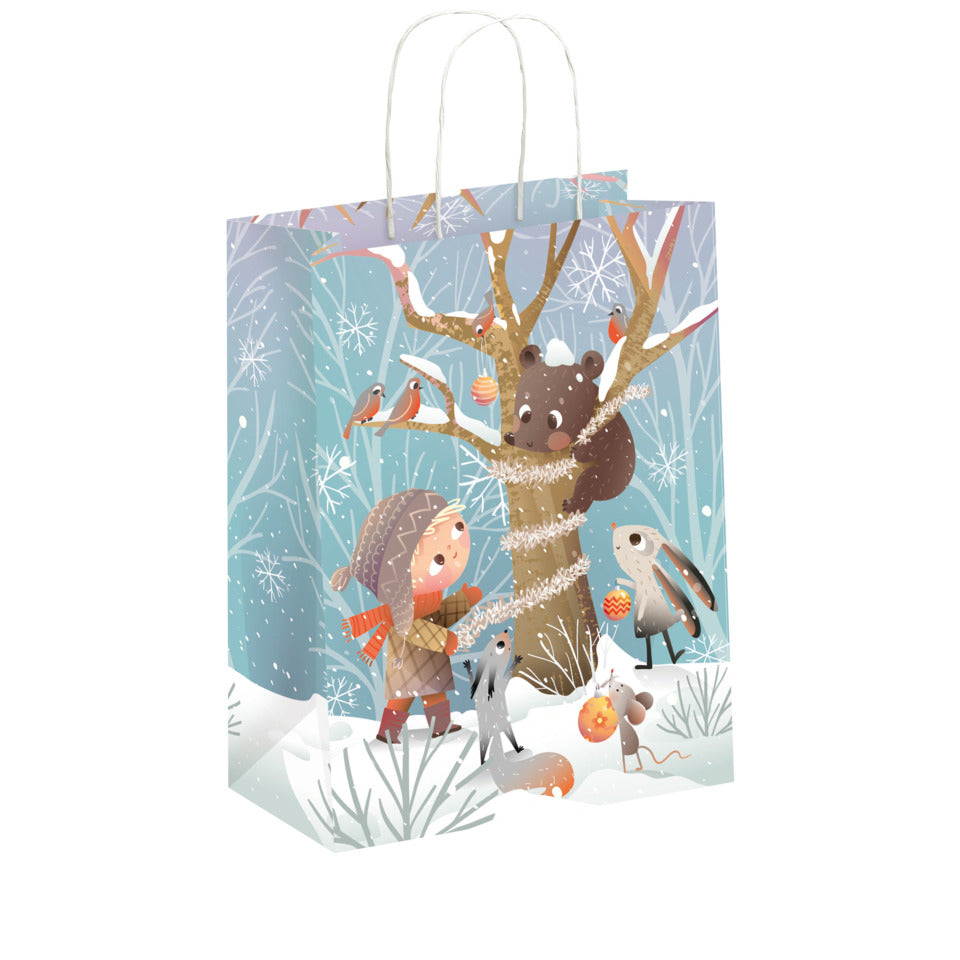 Weihnachts-Geschenktragetasche Winter Story, 32 x 24 x 9 cm, Recyclingpapier ZÖWIE 70110 22442 ZÖWIE 70110 22442 32x24x9cm