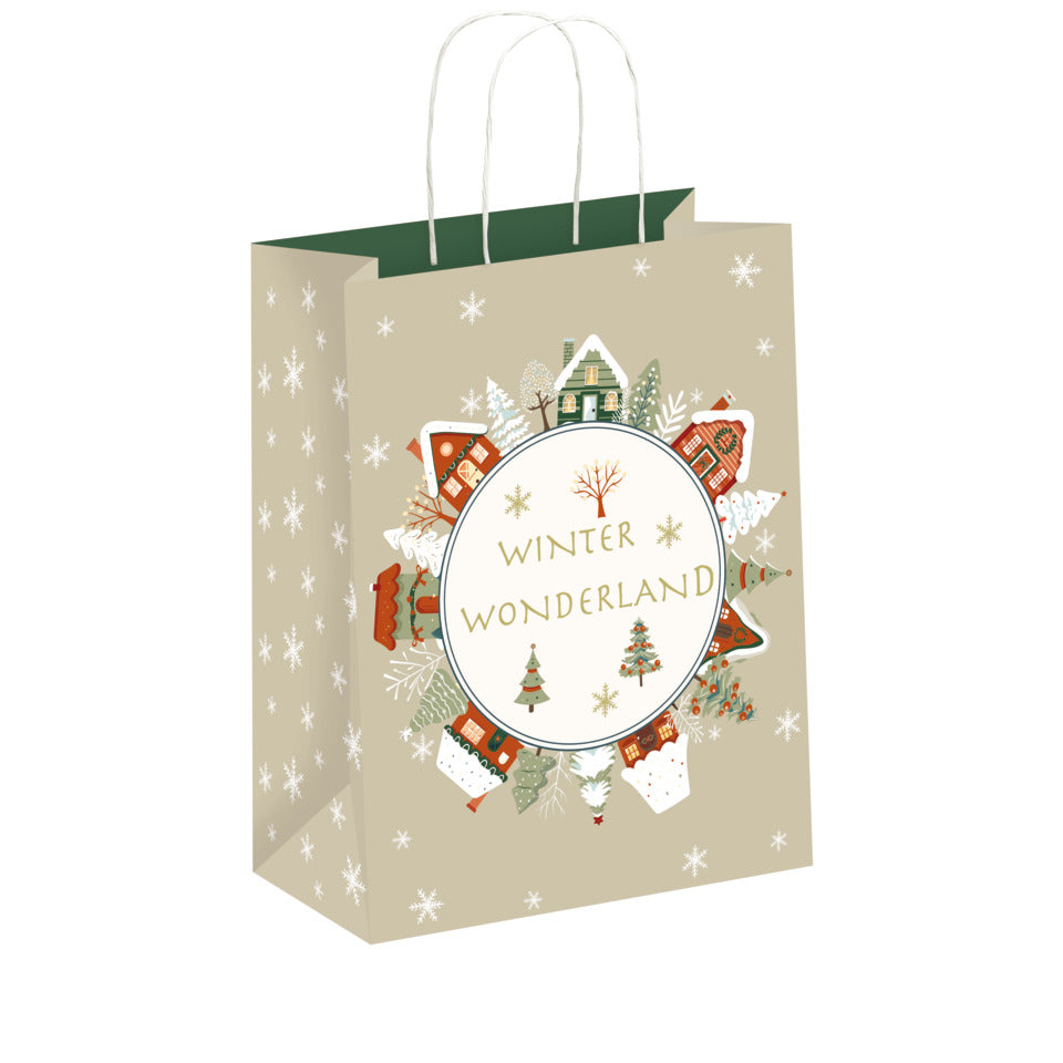 Weihnachts-Geschenktragetasche Winter Wonderland, 32 x 24 x 9 cm, Recyclingpapier ZÖWIE 70110 22440 ZÖWIE 70110 22440 32x24x9cm