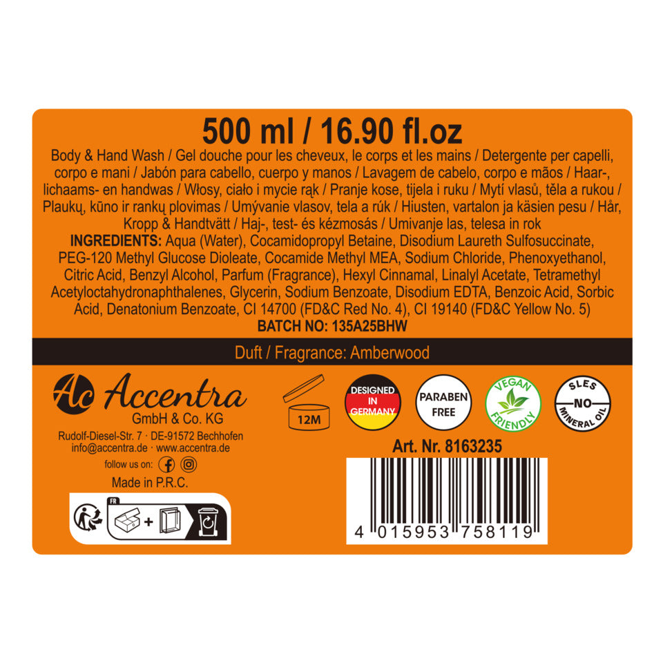 Flüssigseife braun Men`s Collection Fass 500ml ACCENTRA 8163235 ACCENTRA 8163235 500ml