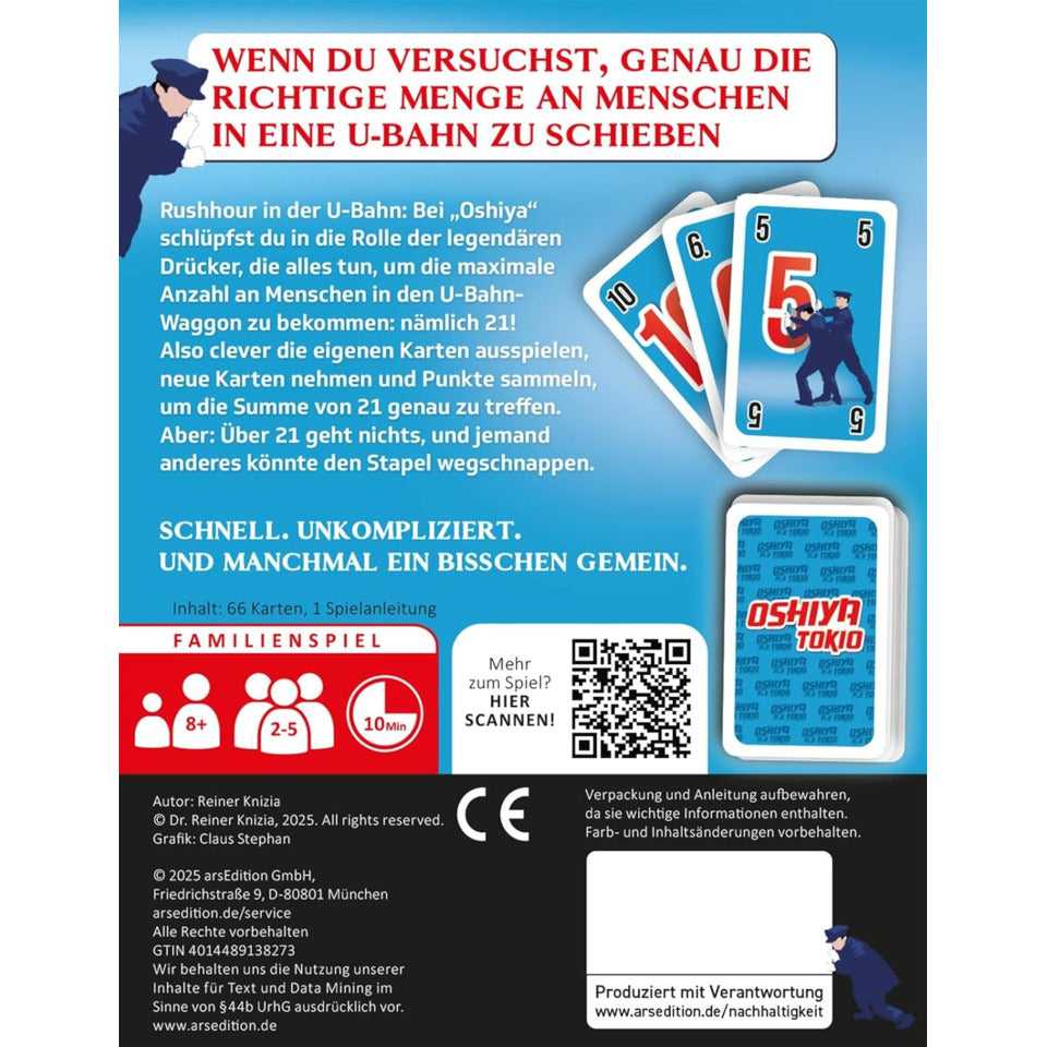 Kartenspiel Oshiya, ab 8 Jahre ARS EDITION 13827 ARS EDITION 13827 ab 8J