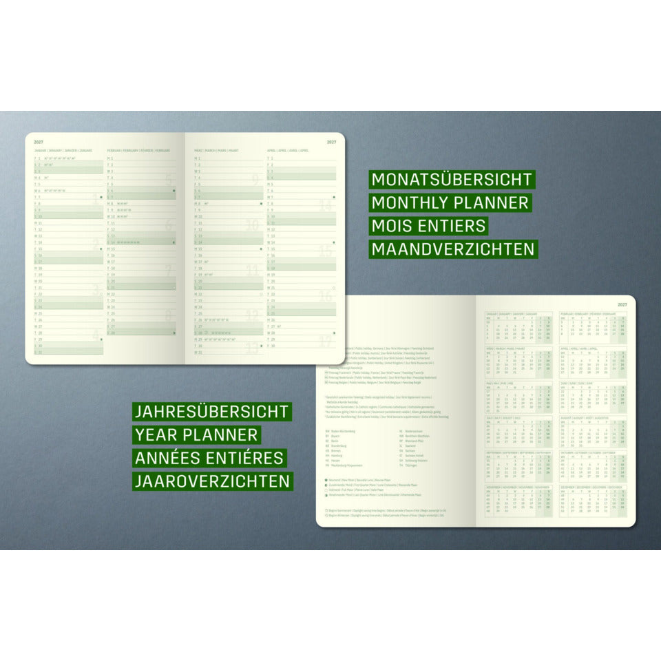 Buchkalender Conceptum 2027, A5, 96 Blatt, Softcover, 1W/1S, schwarz SIGEL C2724 SIGEL C2724 Conceptum Softcover Woche