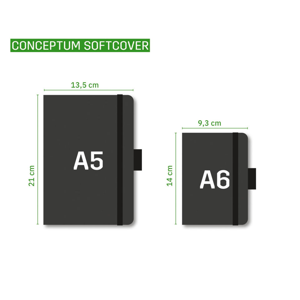 Buchkalender Conceptum 2027, A5, 96 Blatt, Softcover, 1W/1S, schwarz SIGEL C2724 SIGEL C2724 Conceptum Softcover Woche