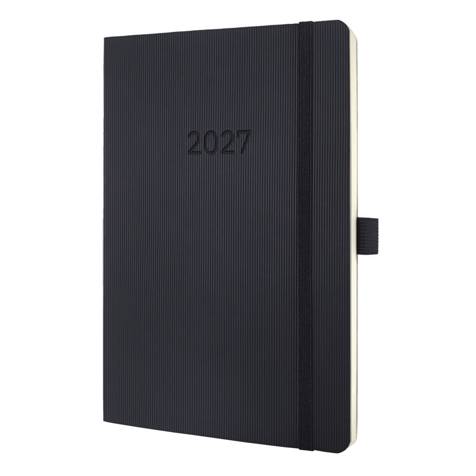 Buchkalender Conceptum 2027, A5, 96 Blatt, Softcover, 1W/1S, schwarz SIGEL C2724 SIGEL C2724 Conceptum Softcover Woche