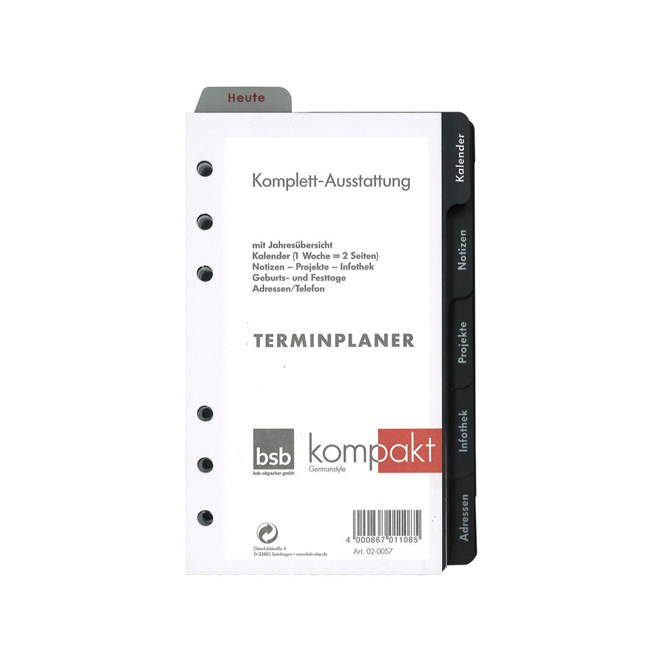 Ersatzeinlage Kompakt Komplett-Ausstattung, A6, 1W/2S BSB 02-0057 BSB 02-0057 Kompakt