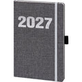 Buchkalender V-Book, A5, 1W/2S, Leinenoptik, grau BSB 02-0289 BSB 02-0289 140x210mm Leinenoptik