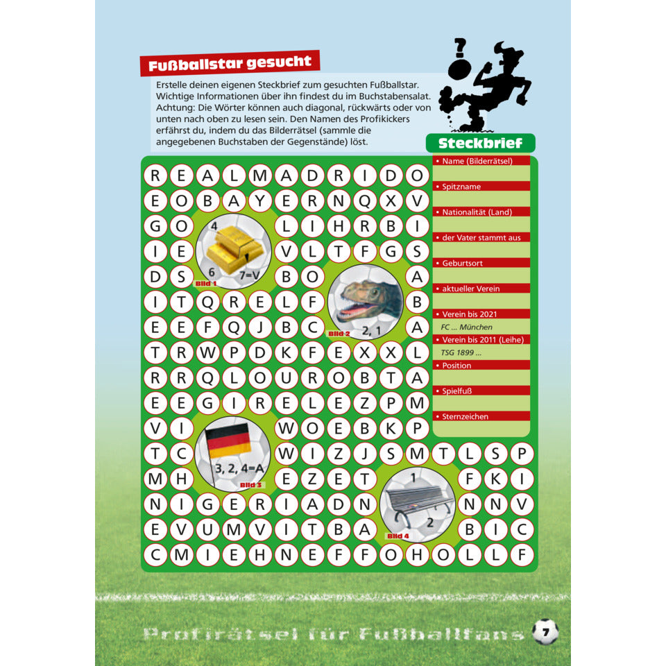 Rätselblock für Fußball-Fans 2Titel 6 Stück sortiert ARENA 17482-2 ARENA 17482-2  2Titel 6ST sortiert