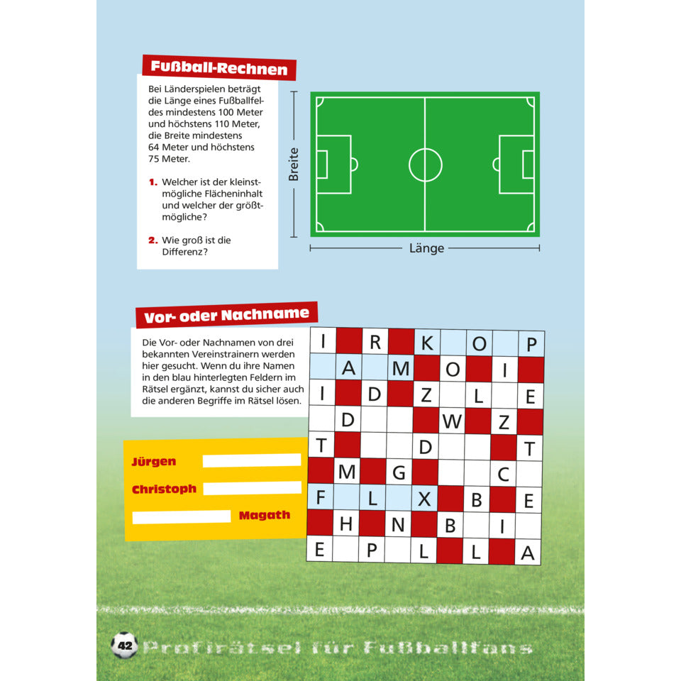 Rätselblock für Fußball-Fans 2Titel 6 Stück sortiert ARENA 17482-2 ARENA 17482-2  2Titel 6ST sortiert