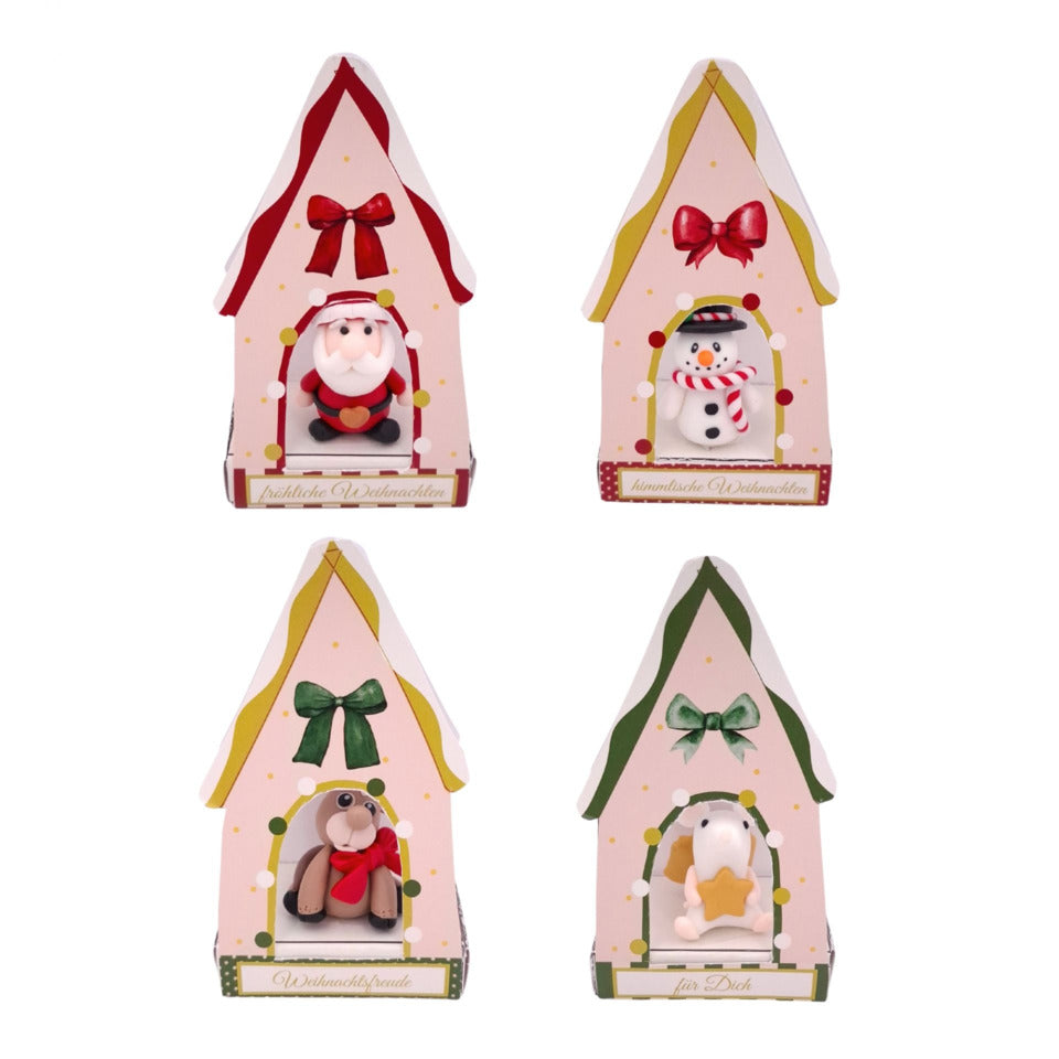 Weihnachtsfigur Häuschen, 10 x 5 x 3,5 cm, sortiert HERGO 6208 HERGO 6208 10x5x3,5cm