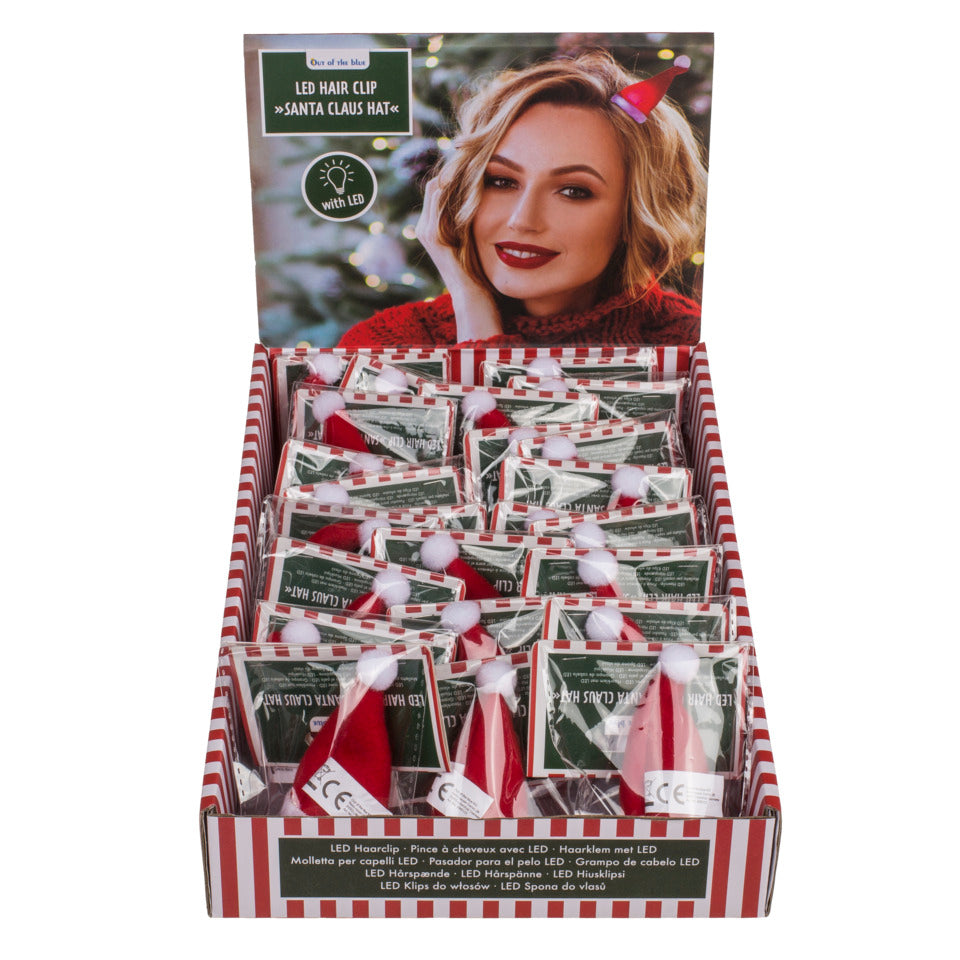 Haarspange Weihnachtsmütze mit LED OUT OF THE BLUE 99/6123 OOTB 99/6123 m. LED