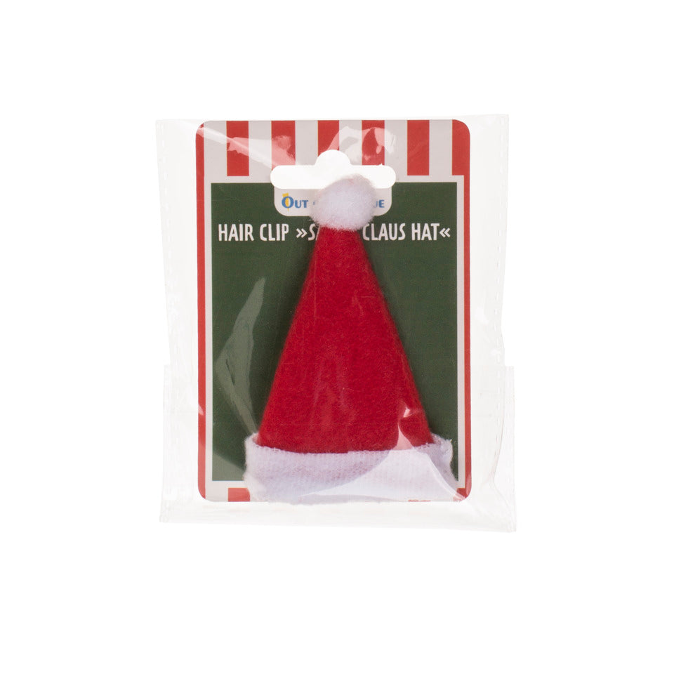 Haarclip, Weihnachtsmütze, ca. 8cm OUT OF THE BLUE 99/6110 OOTB 99/6110 8cm