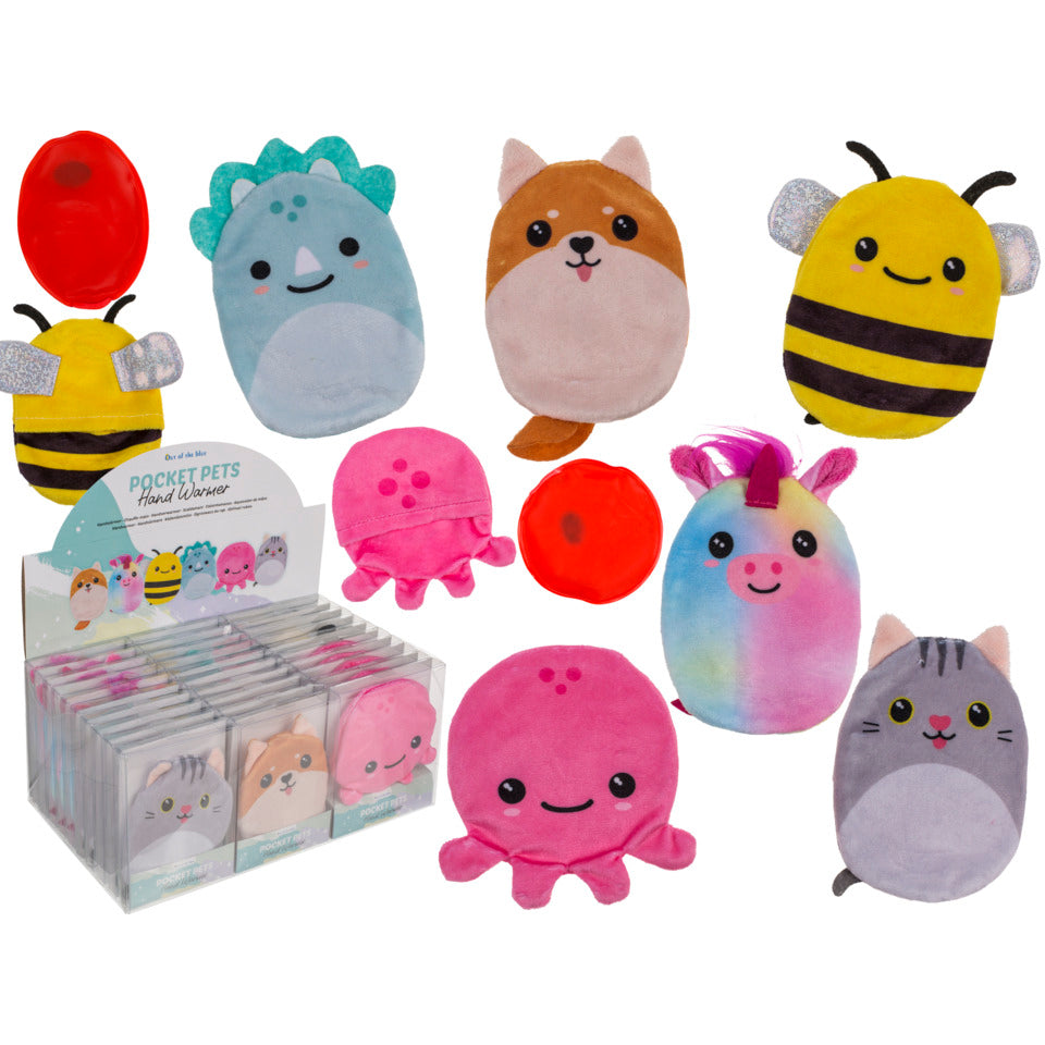 Handwärmer Kawaii Tiere, 13 cm, Plüsch, sortiert OUT OF THE BLUE 10/5343 OOTB 10/5343 ca. 13cm Plüsch