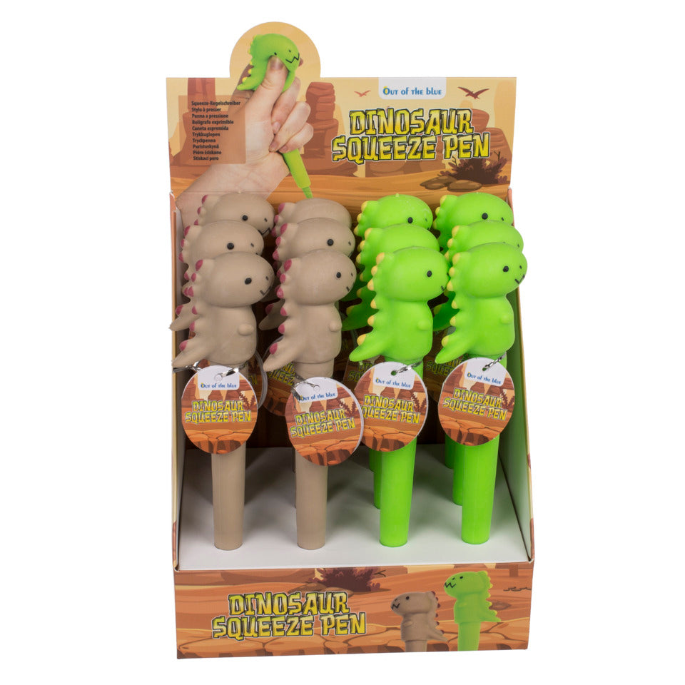 Kugelschreiber Squeeze Dinosaurier, 19 cm, sortiert OUT OF THE BLUE 29/2760 OOTB 29/2760 ca. 19cm  sortiert