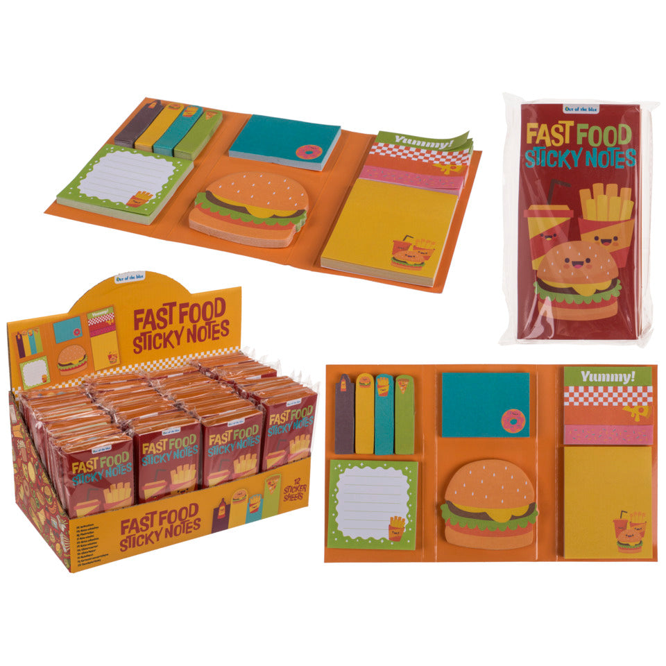 Haftnotizblock Fast Food Set, 6 Größen OUT OF THE BLUE 29/2769 OOTB 29/2769 Set