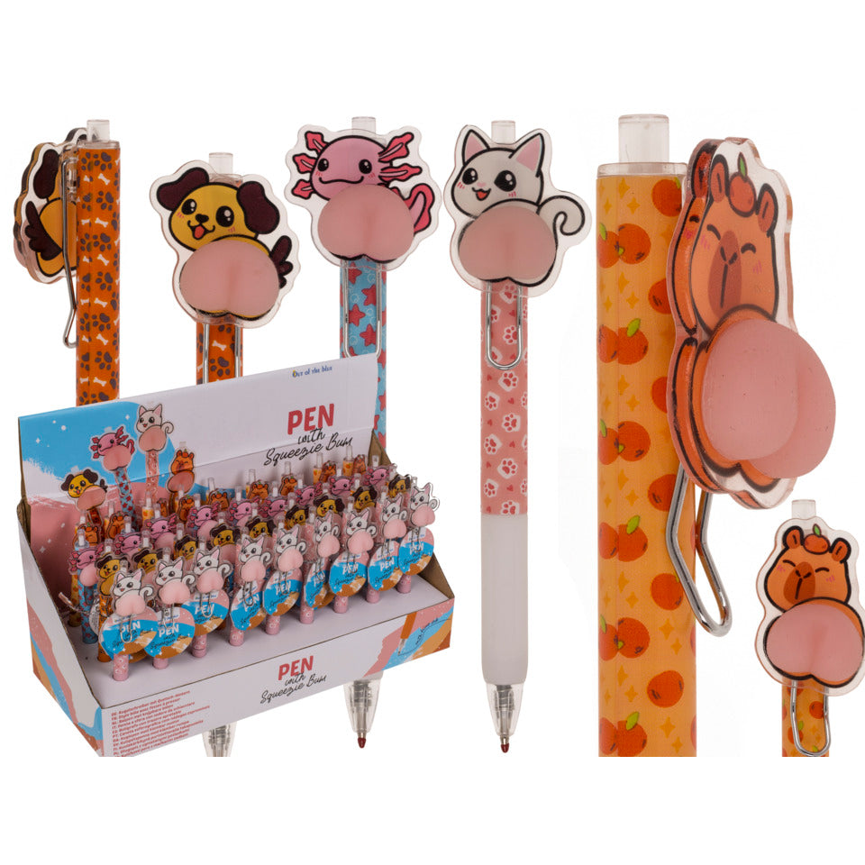 Kugelschreiber Hintern, 14 cm, sortiert OUT OF THE BLUE 29/2795 OOTB 29/2795 14cm Anti-Stress