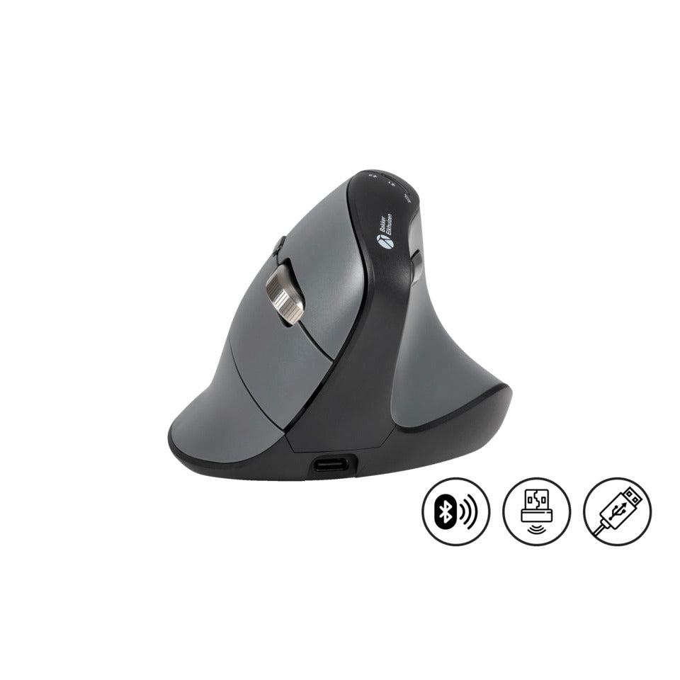 Maus FastForward Pro Vertikal - Rechtshänder, 8 Tasten, 5000dpi, kabellos, schwarz BAKKERELKHUIZEN BNEFFP3MVM