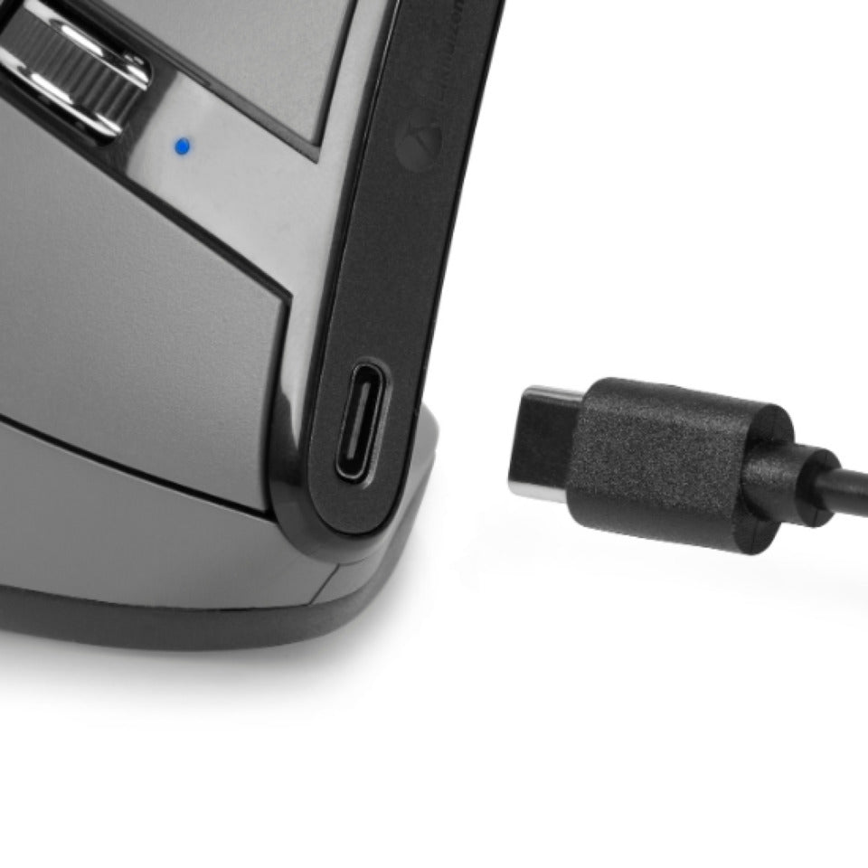 Maus Grip Pro Wireless Vertikal - Rechtshänder, 6 Tasten, 2400dpi, schwarz BAKKERELKHUIZEN BNEGPWVM