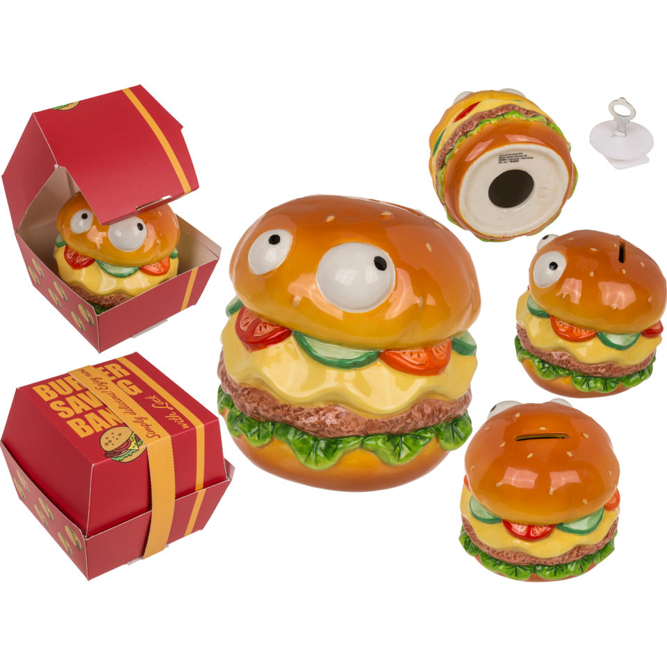 Spardose Burger, 12 x 11 cm, Keramik OUT OF THE BLUE 78/5893 OOTB 78/5893 12x11cm