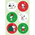 Weihnachtsetikett Snoopy Big Present, 11,5 x 17 cm, 4 Blatt BRAUN + COMPANY 4617-0150