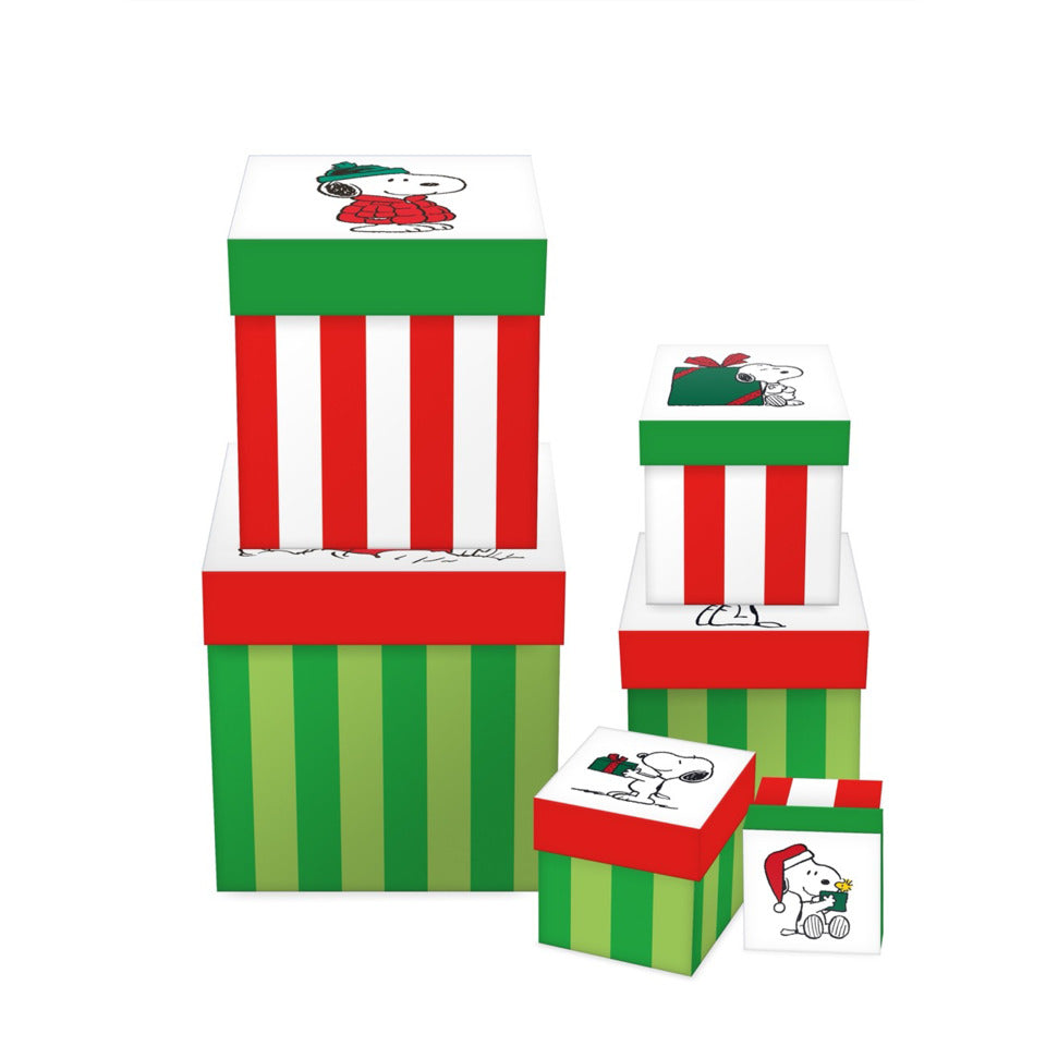 Weihnachts-Geschenkkarton Snoopy, 6-teilig BRAUN + COMPANY 1482-26550 BRAUN + COMPANY 1482-26550 6tlg Würfel