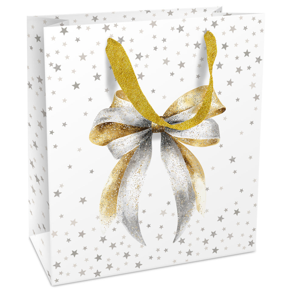 Weihnachts-Geschenktragetasche Schleife, 21 x 18 x 8 cm, weiß BRAUN + COMPANY 1682-26500 BRAUN + COMPANY 1682-26500 21x18x8cm