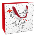 Weihnachts-Geschenktragetasche Schrift, 17 x 17 x 8 cm, rot/weiß BRAUN + COMPANY 1645-26513 BRAUN + COMPANY 1645-26513 17x17x8cm
