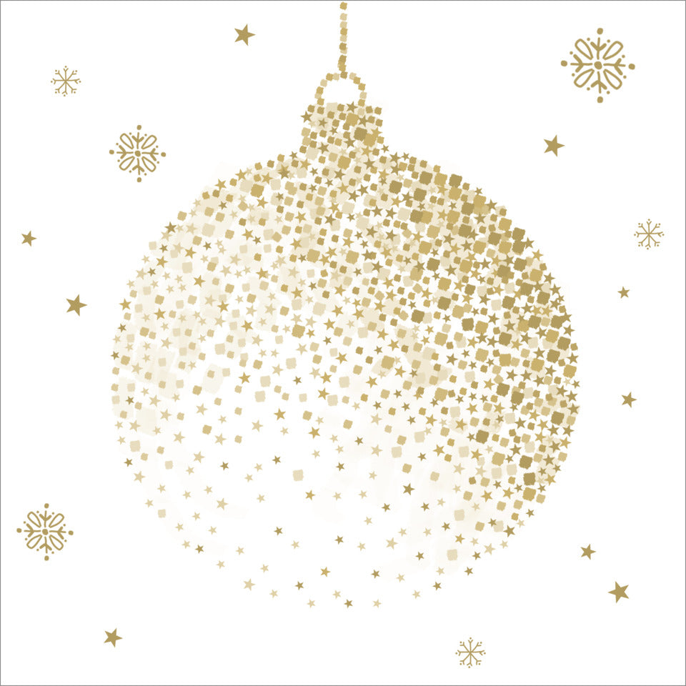 Weihnachts-Zelltuchserviette Kugel, 33 x 33 cm, 3-lagig, 20 Stück ATELIER 1111-26501 ATELIER 1111-26501 33cm 3lagig